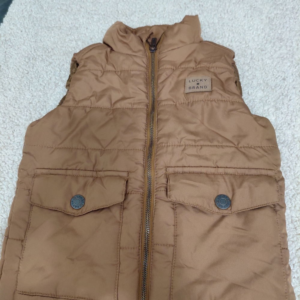 Lucky Brand Kids Brown Quilted Vest